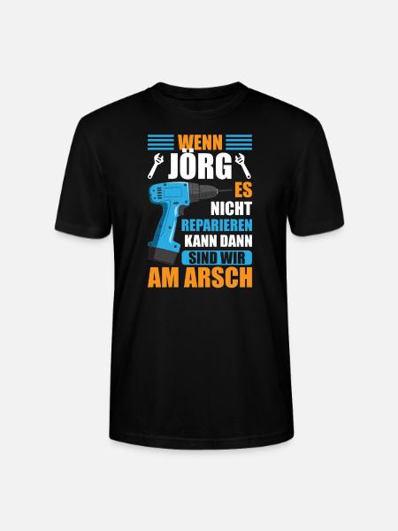 Jörg Vorname Name Geburtstag Reparieren - Stanley/Stella Unisex Bio-T-Shirt CRAFTER - Schwarz