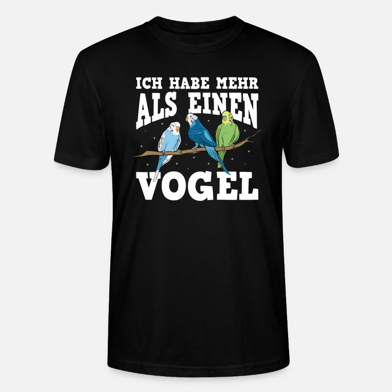 Wellensittich Vogel - Stanley/Stella Unisex Bio-T-Shirt CRAFTER - Schwarz