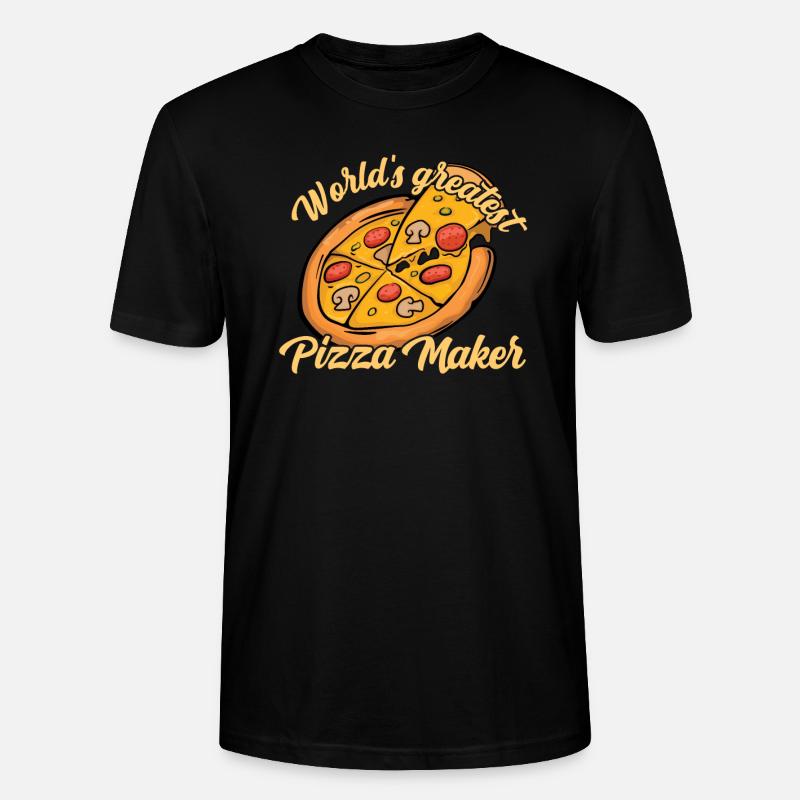 Pizza Bäcker Pizza selber machen - Stanley/Stella Unisex Bio-T-Shirt CRAFTER - Schwarz