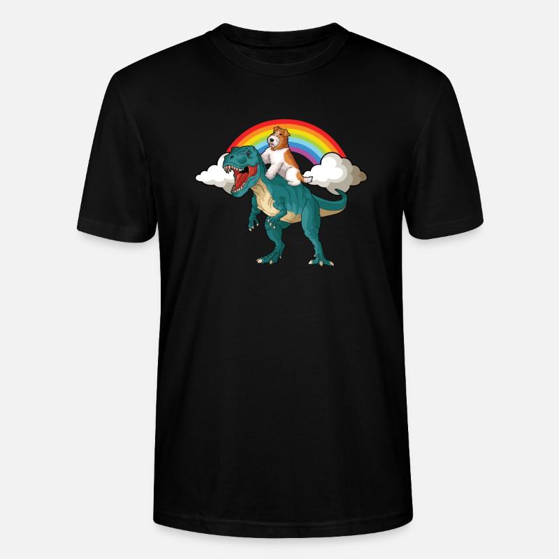 Drahthaar Foxterrier Hund - Stanley/Stella Unisex Bio-T-Shirt CRAFTER - Schwarz