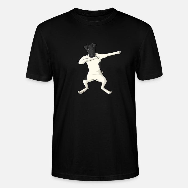 Glatthaar Foxterrier Hund - Stanley/Stella Unisex Bio-T-Shirt CRAFTER - Schwarz