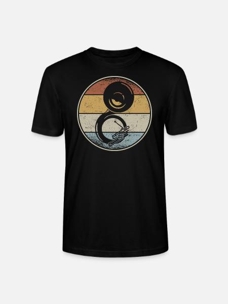 Retro Sousaphone Marching Band Brass Instrument - Stanley/Stella CRAFTER Unisex Organic T-Shirt - black