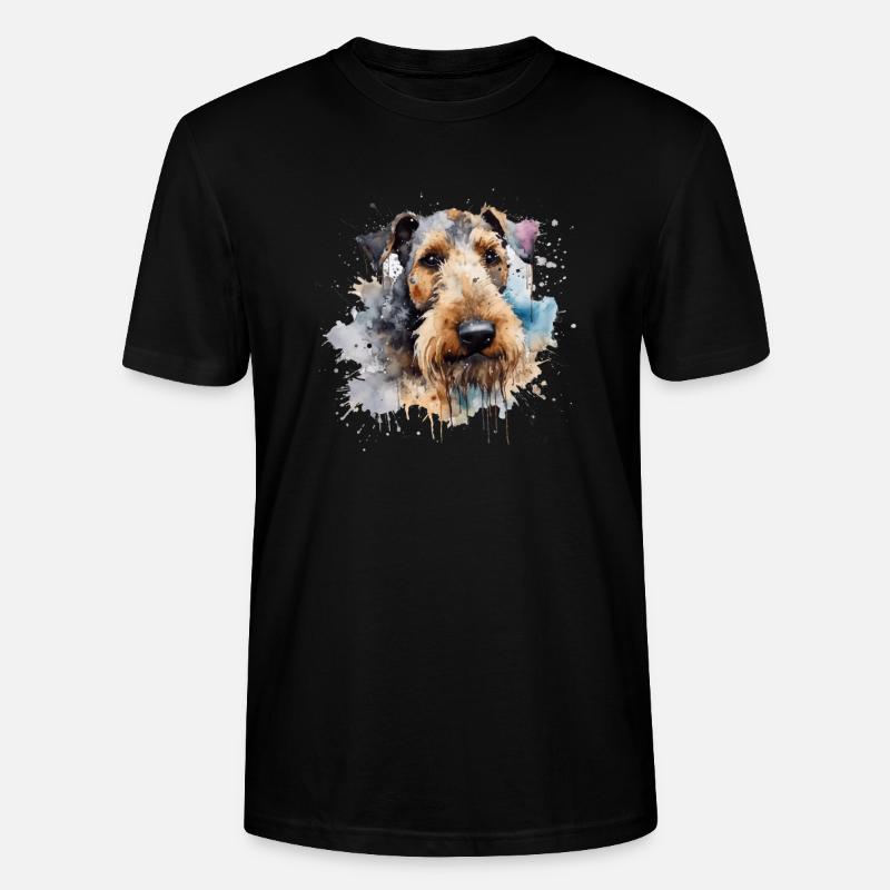 Airedale Terrier - Stanley/Stella Unisex Bio-T-Shirt CRAFTER - Schwarz