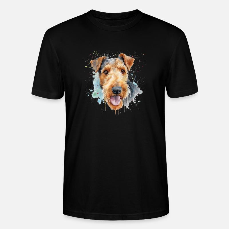 Airedale Terrier - Stanley/Stella Unisex Bio-T-Shirt CRAFTER - Schwarz