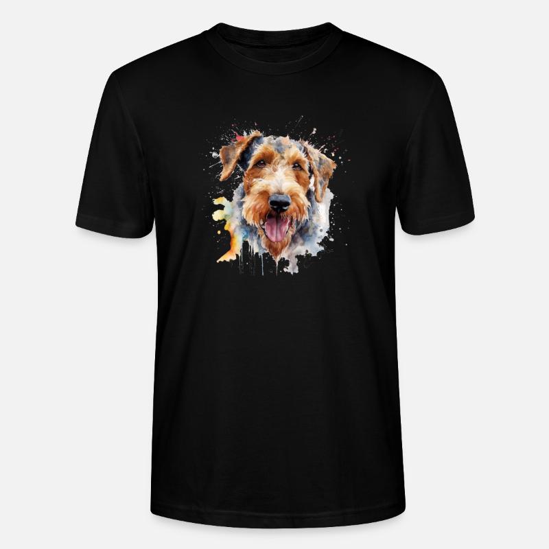 Airedale Terrier - Stanley/Stella Unisex Bio-T-Shirt CRAFTER - Schwarz