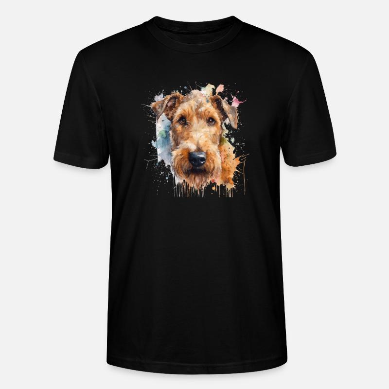 Airedale Terrier - Stanley/Stella Unisex Bio-T-Shirt CRAFTER - Schwarz