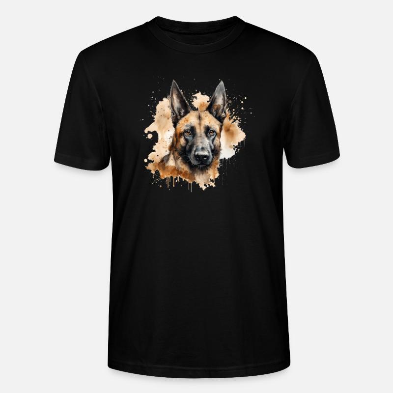 Malinois belge - T-shirt bio CRAFTER Stanley Stella Unisexe - noir