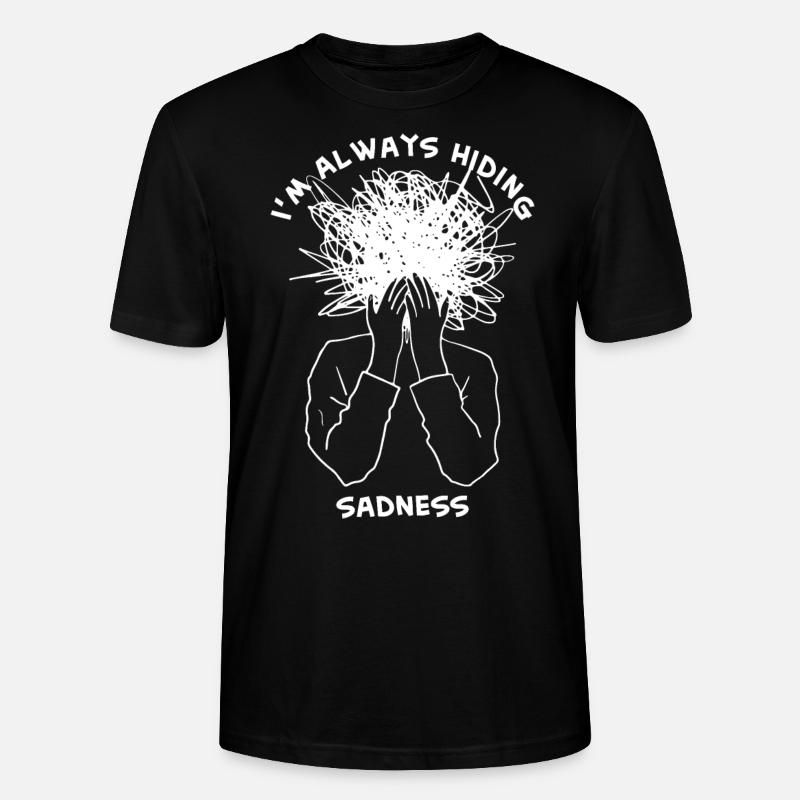 Tristesse cachant graphique - T-shirt bio CRAFTER Stanley Stella Unisexe - noir