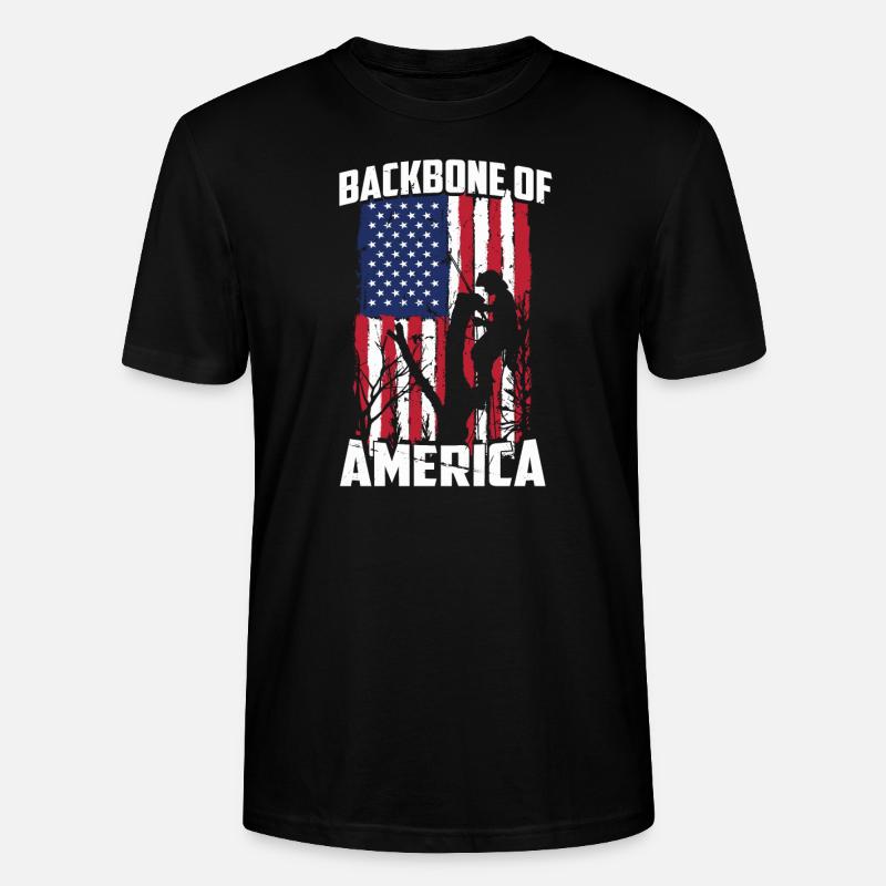 Bûcheron tronçonneuse arboriste - T-shirt bio CRAFTER Stanley Stella Unisexe - noir