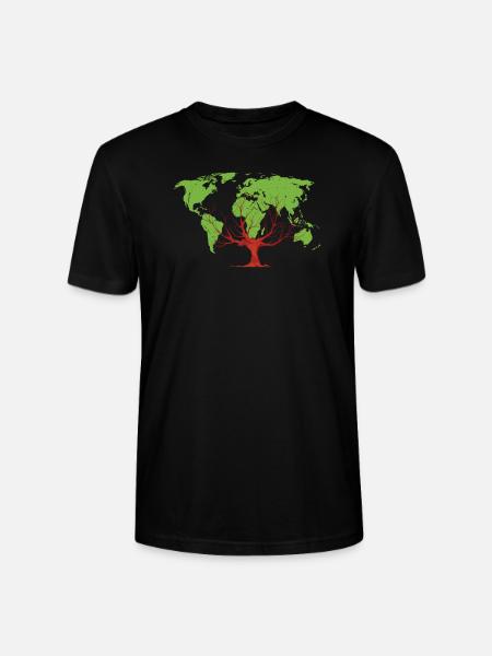 Bûcheron tronçonneuse arboriste - T-shirt bio CRAFTER Stanley Stella Unisexe - noir