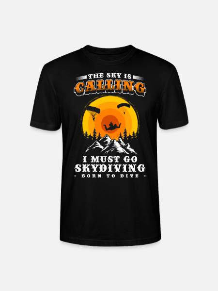 Skydiving Sky Freefall Sport - Stanley/Stella CRAFTER Unisex Organic T-Shirt - black