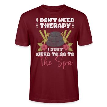 Bien-être Relax Les gens se déconnectent - T-shirt bio CRAFTER Stanley Stella Unisexe - bordeaux - Devant - Alina (178cm) & Michal (187cm)