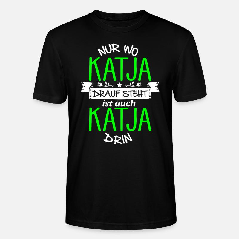 KATJA die Echte - Stanley/Stella Unisex Bio-T-Shirt CRAFTER - Schwarz