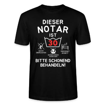 Dieser Notar ist 30. Schonend behandeln - Stanley/Stella Unisex Bio-T-Shirt CRAFTER - Schwarz - Vorne - Alina (178cm) & Michal (187cm)