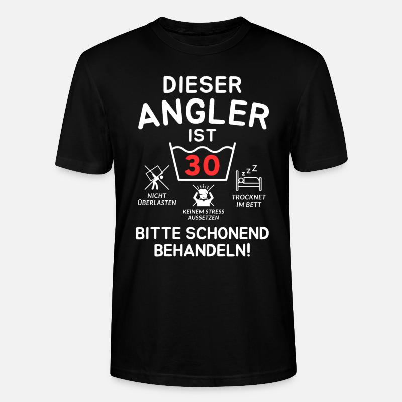 Ce pêcheur a 30 ans. - T-shirt bio CRAFTER Stanley Stella Unisexe - noir