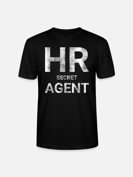 HR Secret agent - Stanley/Stella CRAFTER Unisex Organic T-Shirt - black