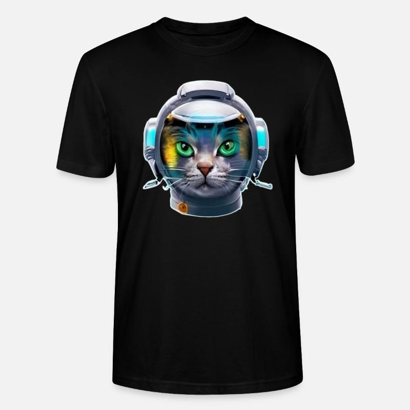 Cyborg-Katze der Zukunft - Stanley/Stella Unisex Bio-T-Shirt CRAFTER - Schwarz
