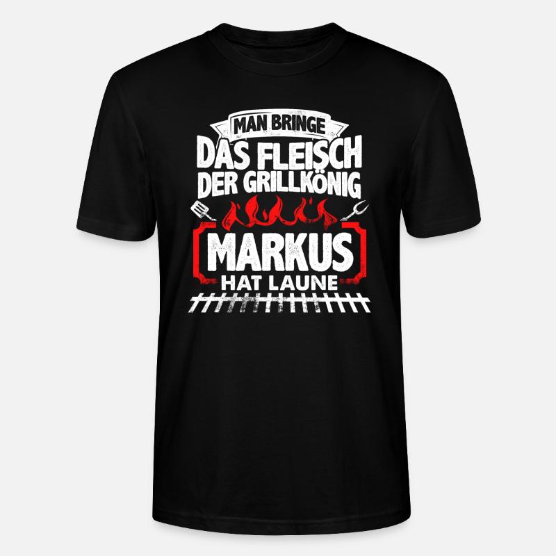 MARKUS - Grill - Stanley/Stella Unisex Bio-T-Shirt CRAFTER - Schwarz