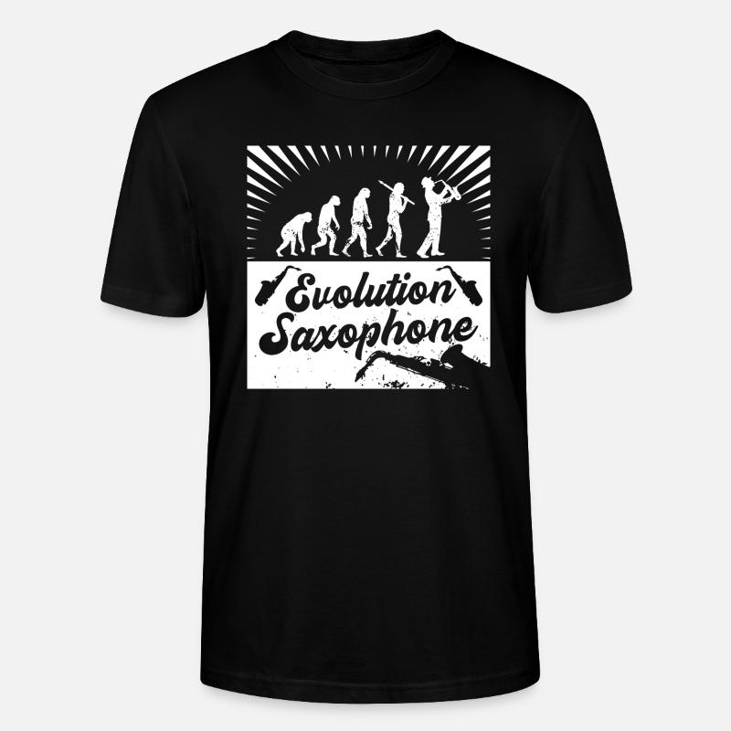 Evolution Saxophone Saxofon | Musikinstrument Jazz - Stanley/Stella Unisex Bio-T-Shirt CRAFTER - Schwarz