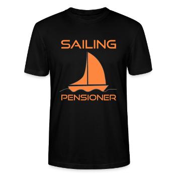 Sailing Pensioner Rente Segelboot Meer Geschenk - Stanley/Stella Unisex Bio-T-Shirt CRAFTER - Schwarz - Vorne - Alina (178cm) & Michal (187cm)