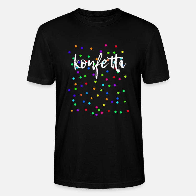 Konfetti Fasching Karneval Bunt - Stanley/Stella Unisex Bio-T-Shirt CRAFTER - Schwarz