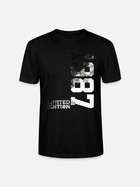 39TH BIRTHDAY LIMITED EDITION 1987 - Stanley/Stella CRAFTER Unisex Organic T-Shirt - black