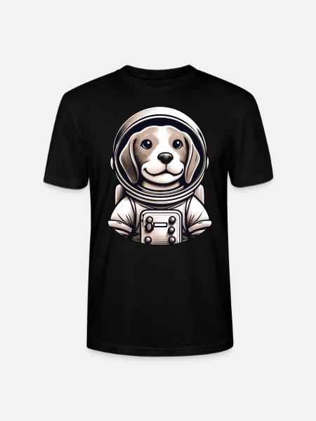 Aventure spatiale de l’astronaute Beagle - T-shirt bio CRAFTER Stanley Stella Unisexe - noir