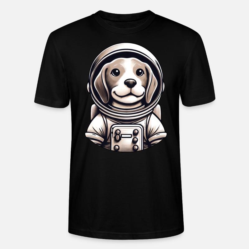 Aventure spatiale de l’astronaute Beagle - T-shirt bio CRAFTER Stanley Stella Unisexe - noir