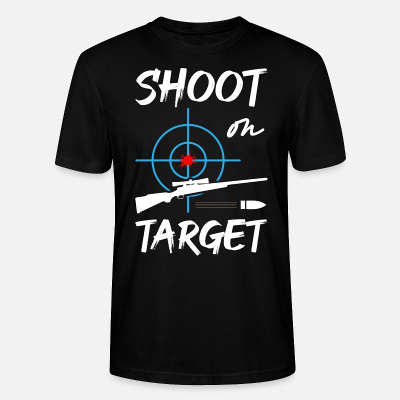 Shoot On Target - Sniper - Stanley/Stella CRAFTER Unisex Organic T-Shirt - black