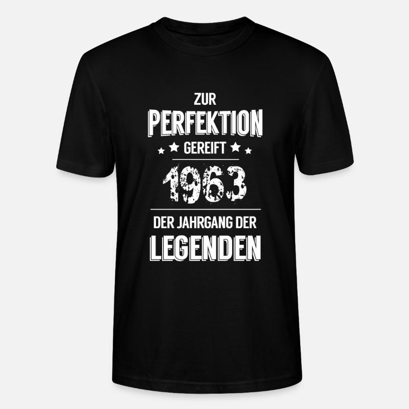 Legenden 1963 - Stanley/Stella Unisex Bio-T-Shirt CRAFTER - Schwarz