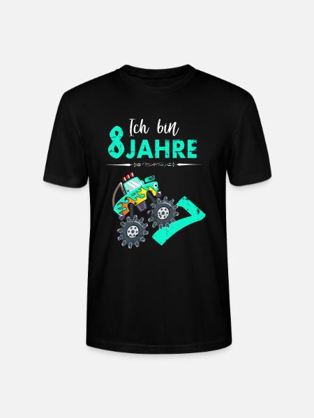 Ich bin 8 Jahre - Stanley/Stella Unisex Bio-T-Shirt CRAFTER - Schwarz