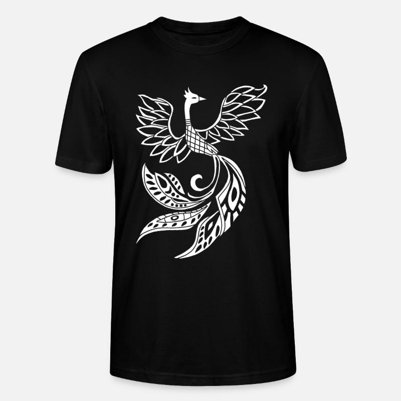Weißer Phönixvogel - Stanley/Stella Unisex Bio-T-Shirt CRAFTER - Schwarz