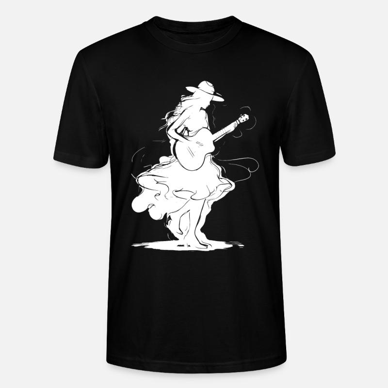 Gitarrenmädchen - Stanley/Stella Unisex Bio-T-Shirt CRAFTER - Schwarz