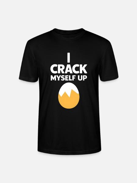 I Crack Myself Up - Stanley/Stella CRAFTER Unisex Organic T-Shirt - black