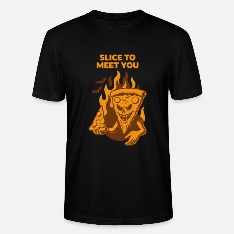 Devilish Pizza - Slice pour vous rencontrer - T-shirt bio CRAFTER Stanley Stella Unisexe - noir