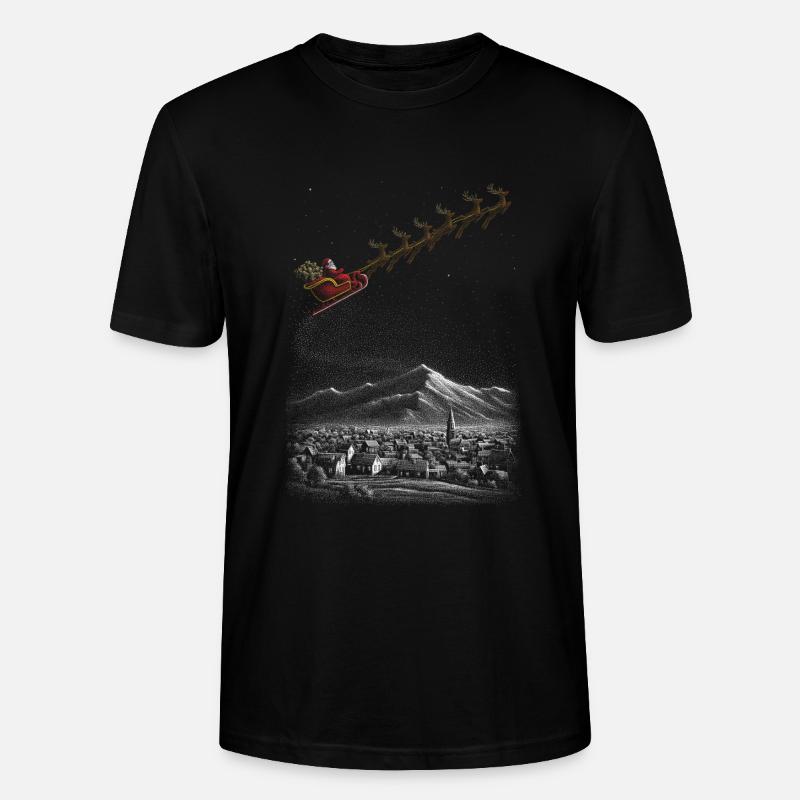 Sternen-Schlittenfahrt im Winterschnee - Stanley/Stella Unisex Bio-T-Shirt CRAFTER - Schwarz