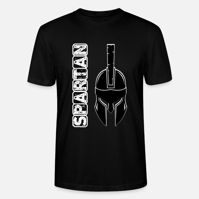 Schwarzer Grunge-Spartan-Helm - Stanley/Stella Unisex Bio-T-Shirt CRAFTER - Schwarz