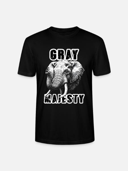 Éléphant Gray Majesty Puissance - T-shirt bio CRAFTER Stanley Stella Unisexe - noir