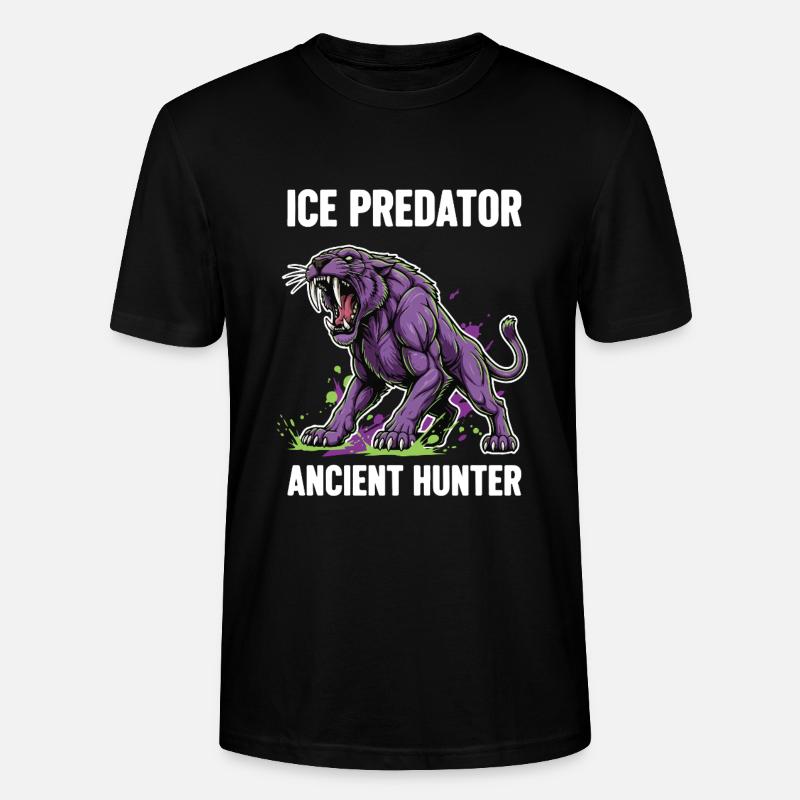 Smilodon Predator Ancient Hunter - Stanley/Stella CRAFTER Unisex Organic T-Shirt - black