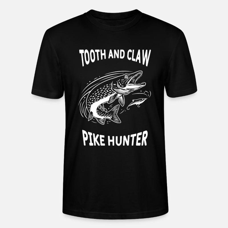 Hechtenfischen Hechtenjäger - Stanley/Stella Unisex Bio-T-Shirt CRAFTER - Schwarz