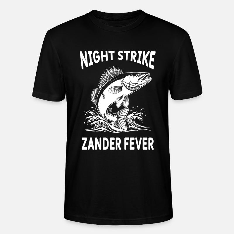 Pêche Rivière Sandre Night Strike - T-shirt bio CRAFTER Stanley Stella Unisexe - noir