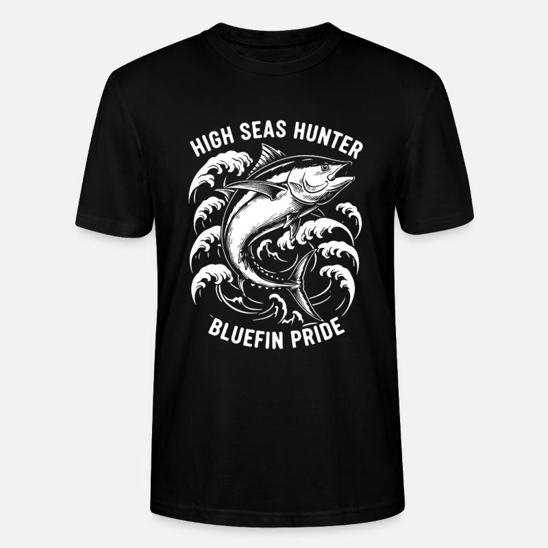Seefischer Thunfisch-Blauflossenjäger - Stanley/Stella Unisex Bio-T-Shirt CRAFTER - Schwarz