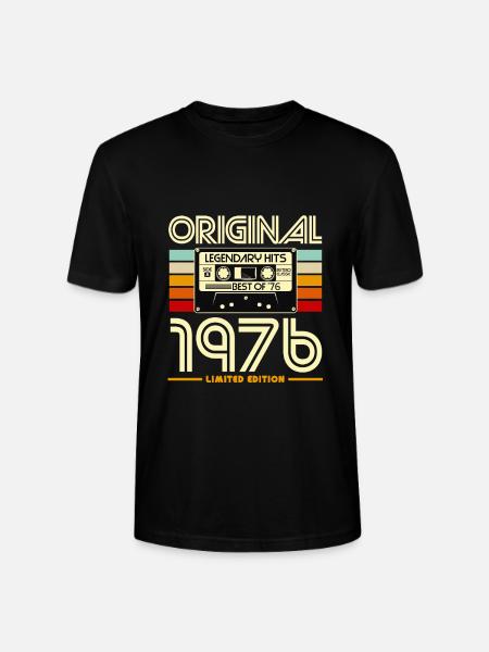 Original 1976 Retro Cassette - Stanley/Stella CRAFTER Unisex Organic T-Shirt - black