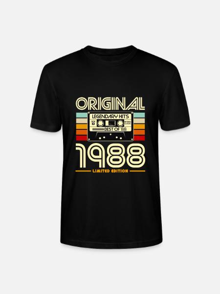 Original 1988 Limited Edition Cassette - Stanley/Stella CRAFTER Unisex Organic T-Shirt - black