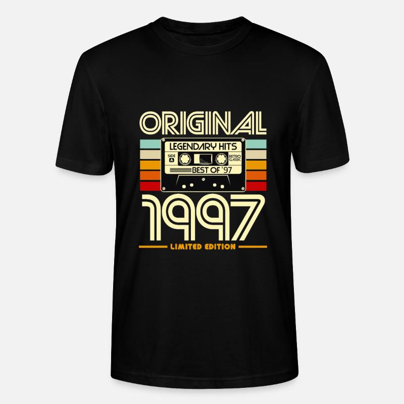Originales Retro-Erbe von 1997 - Stanley/Stella Unisex Bio-T-Shirt CRAFTER - Schwarz