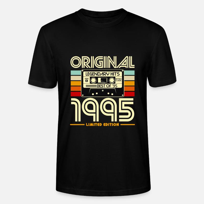 Original 1995 Retro Cassette - T-shirt bio CRAFTER Stanley Stella Unisexe - noir