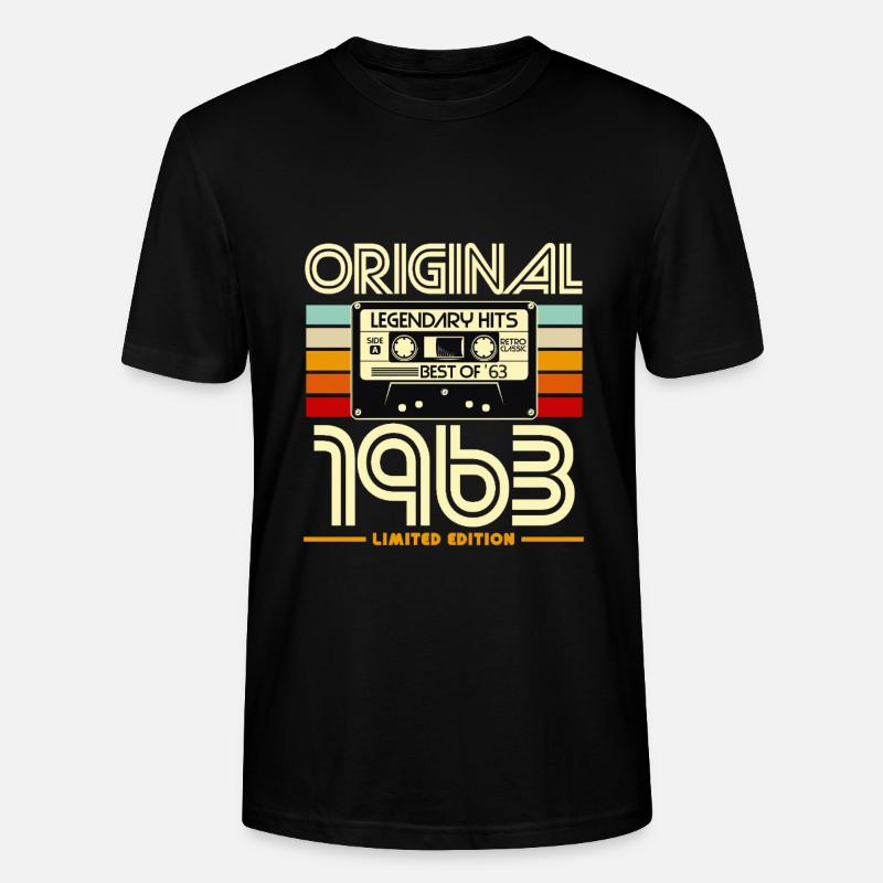 Cassette Retro 1963 Edition limitée - T-shirt bio CRAFTER Stanley Stella Unisexe - noir