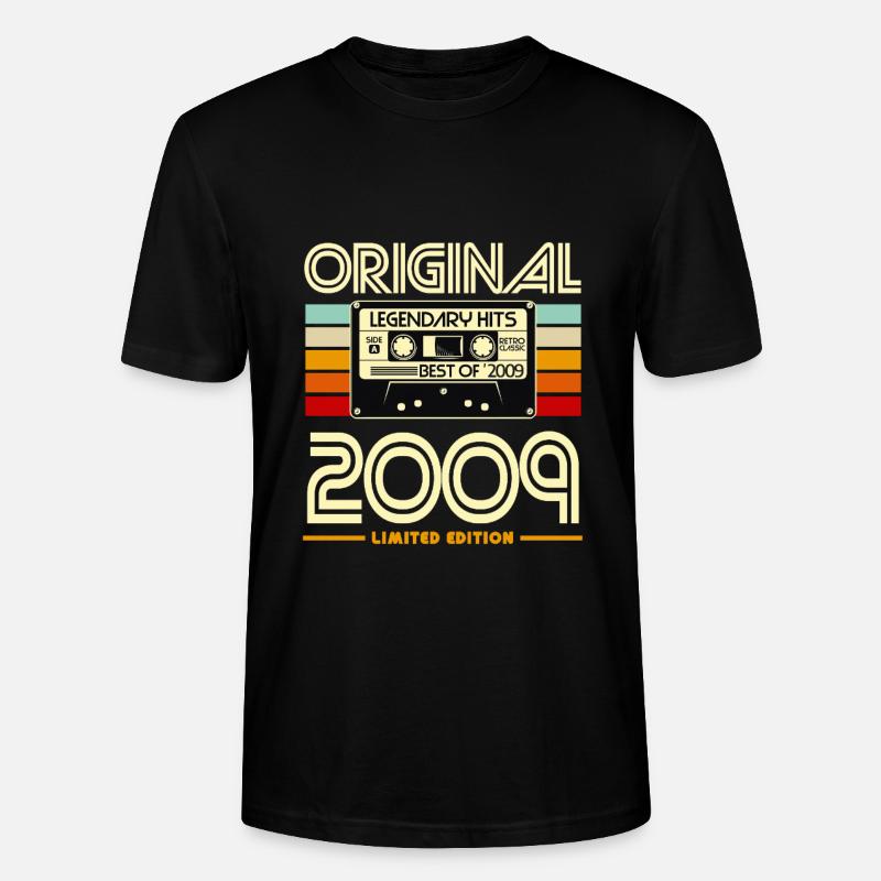 Kassette Retro 2009 Edition - Stanley/Stella Unisex Bio-T-Shirt CRAFTER - Schwarz