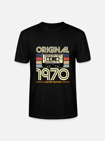 Original 1970 Limited Edition Cassette - Stanley/Stella CRAFTER Unisex Organic T-Shirt - black
