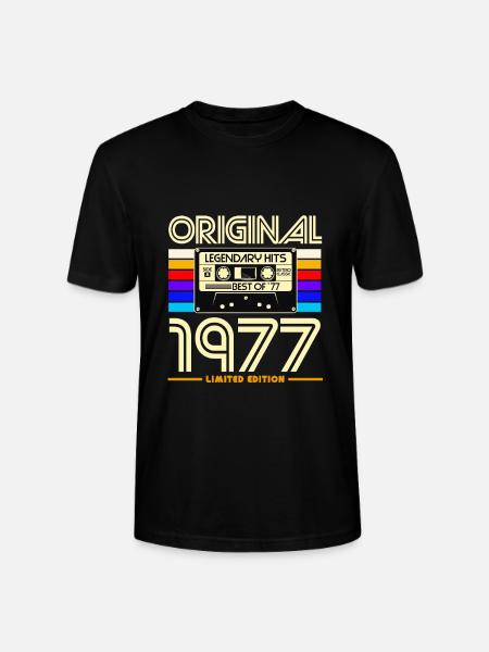 Original 1977 Retro Cassette - Stanley/Stella CRAFTER Unisex Organic T-Shirt - black
